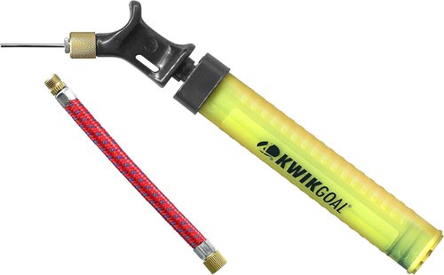 Kwik Goal Hi-Vis Yellow Finger Grip Hand Pump for Soccer Balls & Sports Gear
