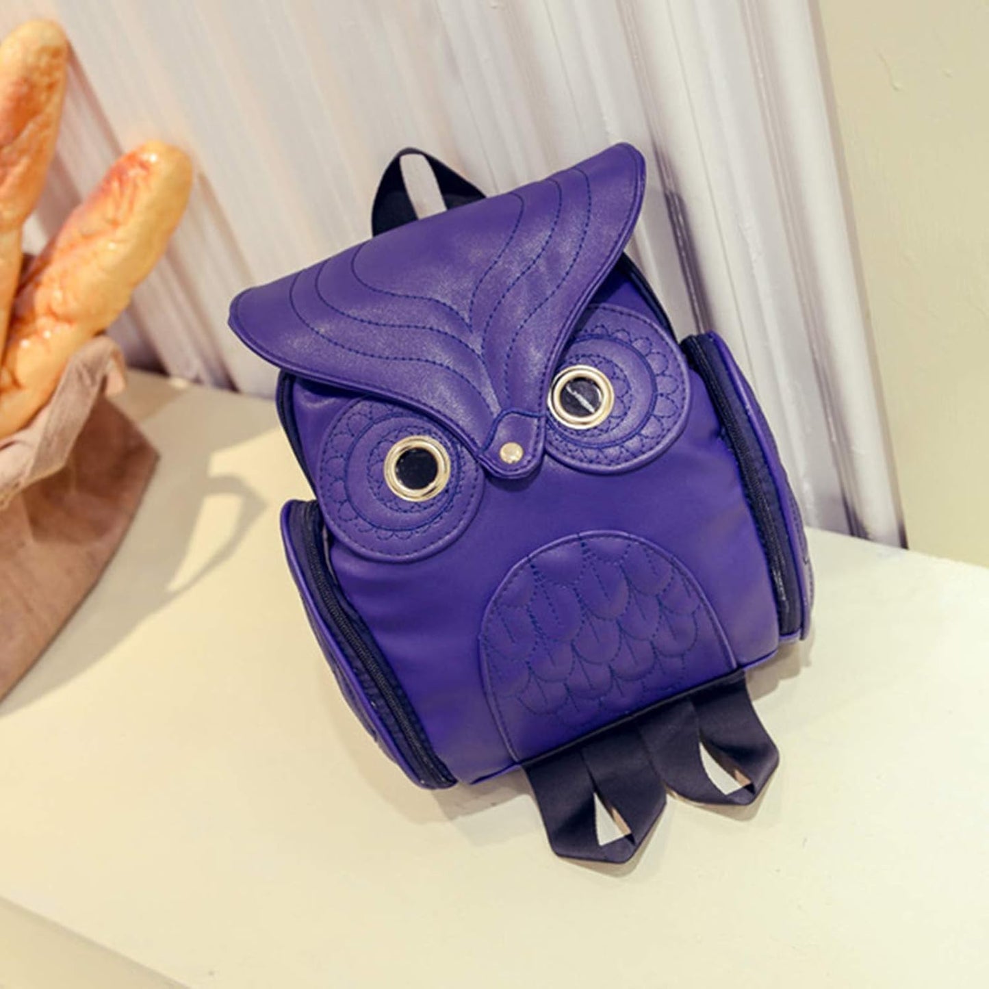 WYSBAOSHU Fashion Owl Backpack Women Pu Leather Mini Bag