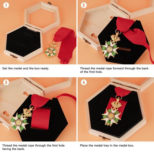 BiJun Wooden Hexagon Medal Hanger Display Case,Shadow Box for Medals Race Medal Display for Sports Medals, Track & Field,Races, Running, Marathons (3pc)