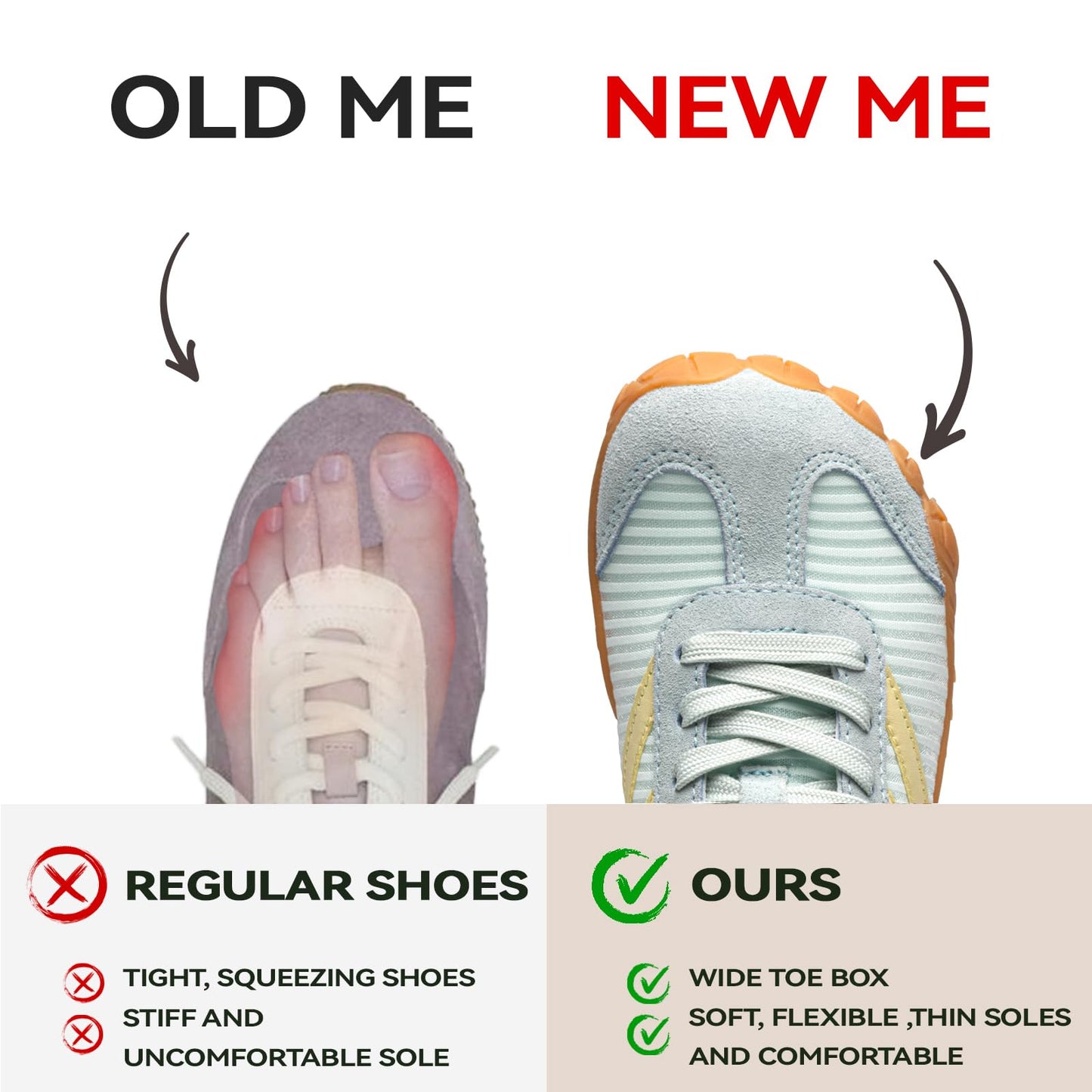 Barefoot Shoes Women Casual Sneakers,Wide Toe Box Shoes Women Zero Drop Barefoot Shoe Men,Minimalist Trail Running Shoe,Non-Slip Lightweight Breathable Comfortable Fashion Walking Hiking Shoes Unisex