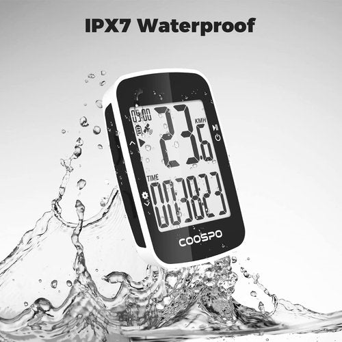 CooSpo Bike Computer Wireless GPS BC26,Bluetooth Cycle Computer GPS IPX7 Waterproof, Bike Speedometer Odometer with 2.3 Inch Auto-Backlight,Bicycle Computer GPS Support CooSpoRide