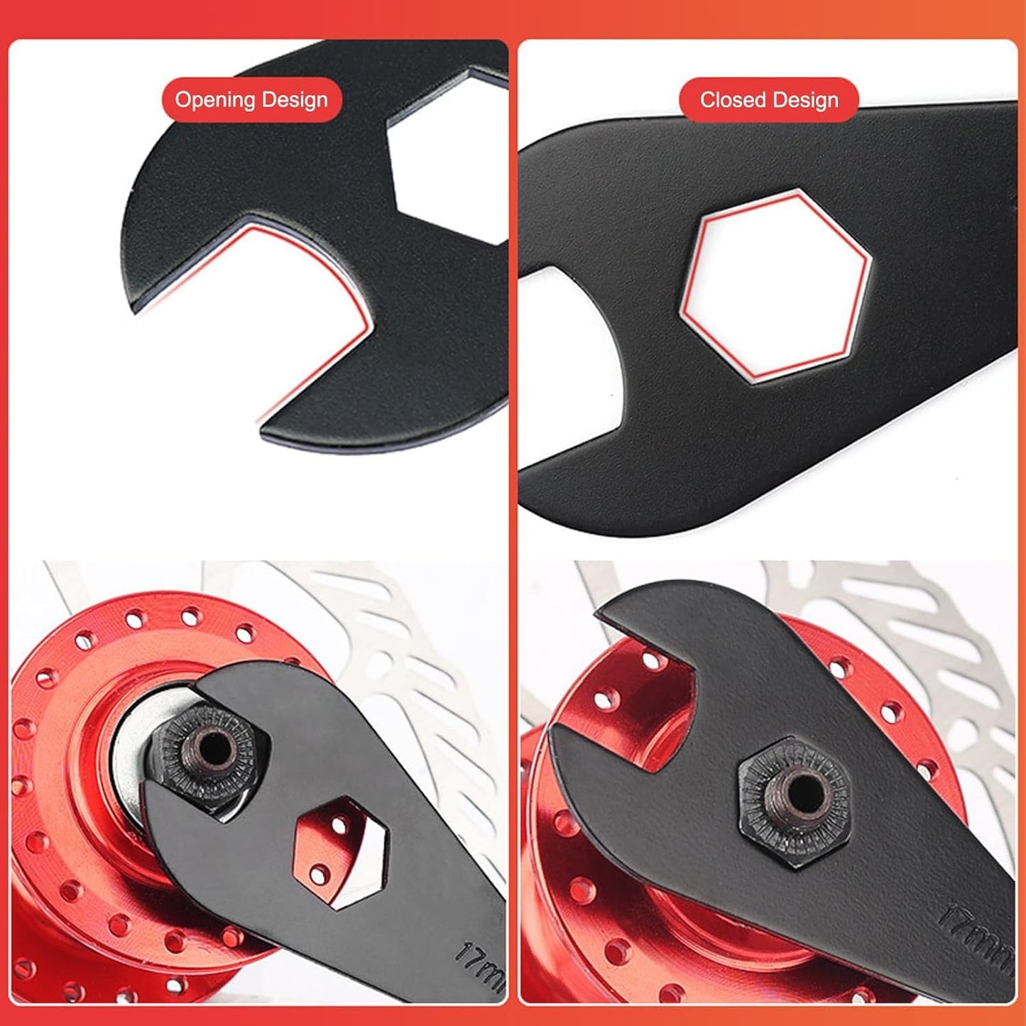 7 PCS Bike Cone Thin Wrench Set Tool (13, 14, 15, 16, 17, 18, 19mm) Bicycle Wheel Hub Axle Nut Install Cycling Spanner Hub Repair Removal Tool