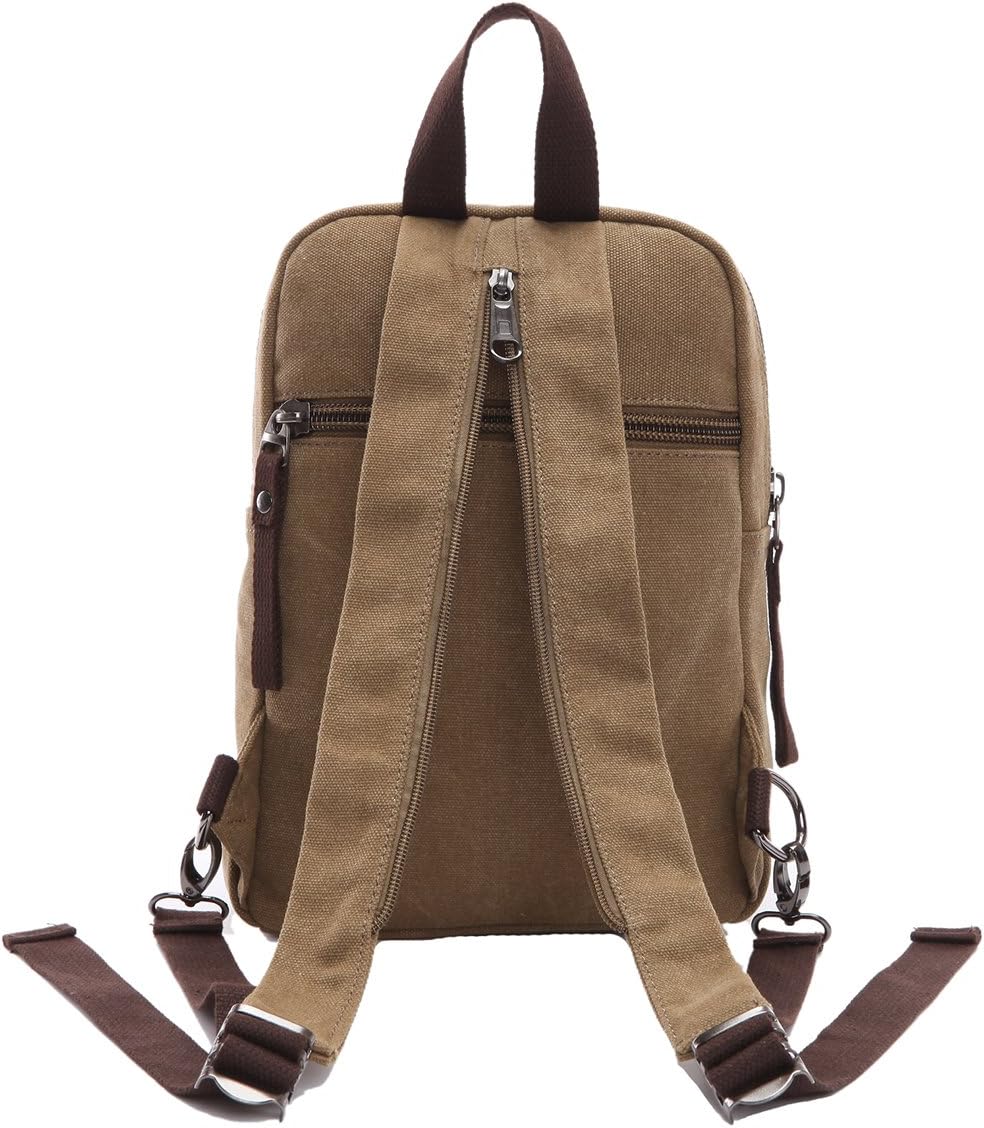 Arbag Small Cute Backpack Vintage Casual Canvas Shoulder Bag Daypack 8528bag,Grey