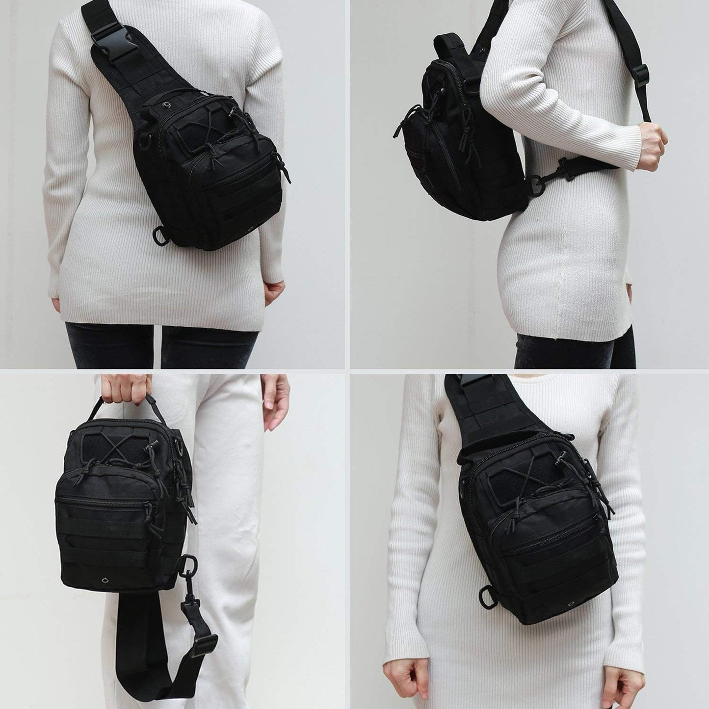Tactical Shoulder Bag,1000D Outdoor Military Sling Daypack Backpack