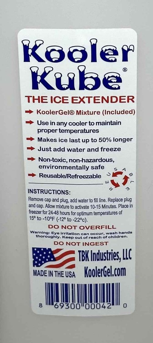 Ice Extender for Kooler Kube - White, 3.5x3.5x12.25