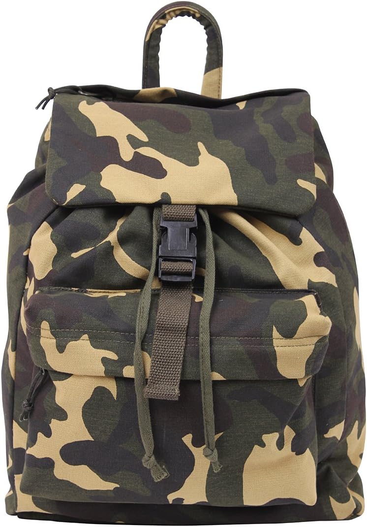 Rothco Canvas Daypack – Heavy-Duty Cotton Canvas Backpack for Hiking, Camping, Traveling, and Daily Use – 34L Capacity