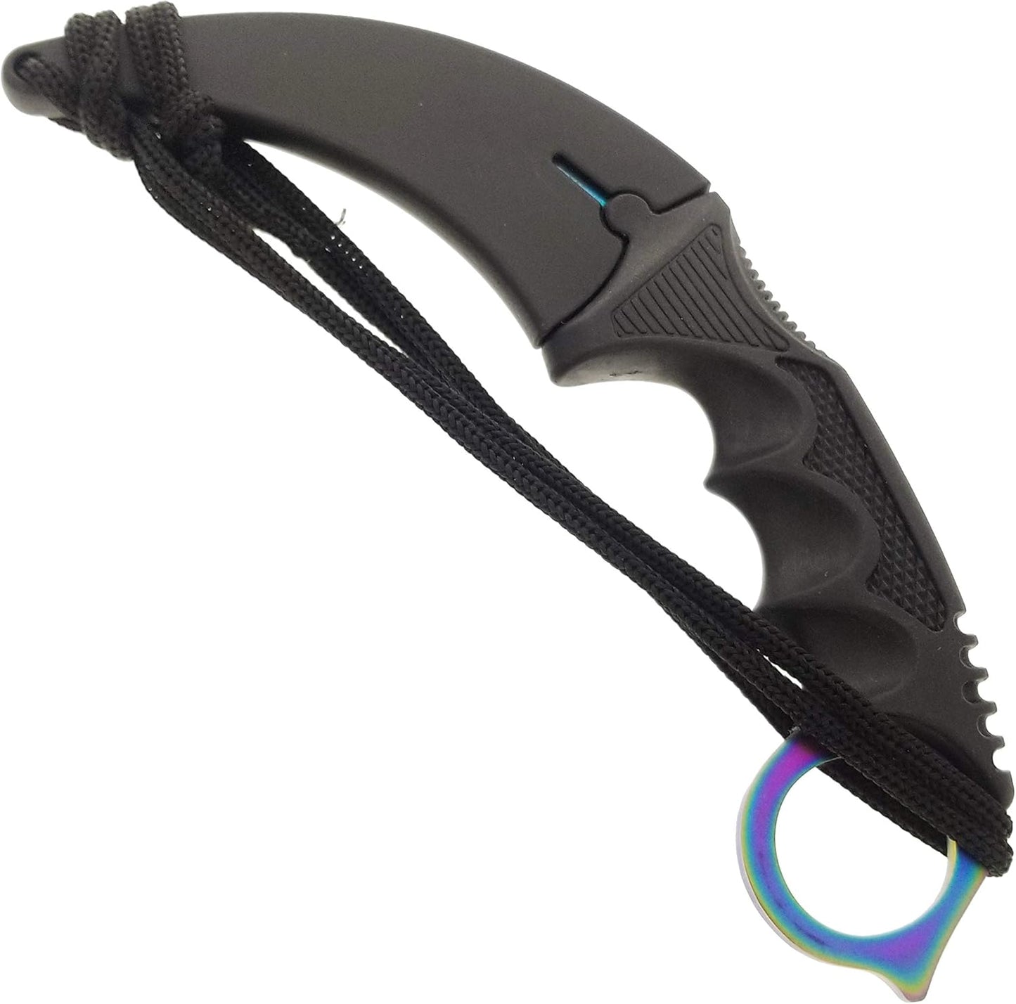 Falcon 7.5" Tactical Fixed Blade Training, No Edge. For Training Purpose Only (Black)