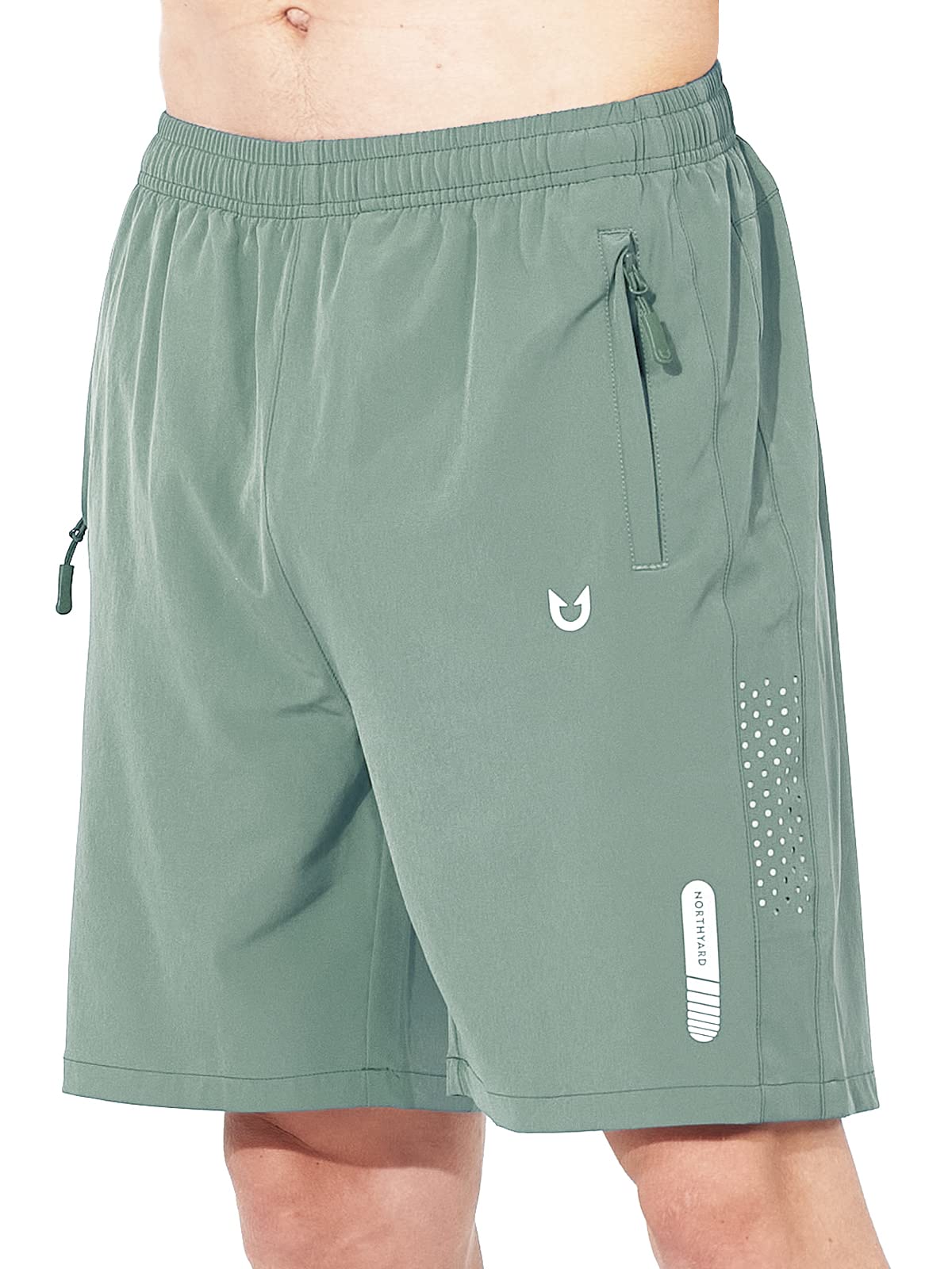 NORTHYARD Men's Athletic Running Shorts Gym Workout 7"/9"/5" Quick Dry Lightweight Sports Basketball Tennis 3 Zipper Pockets LODENFROST 4XL