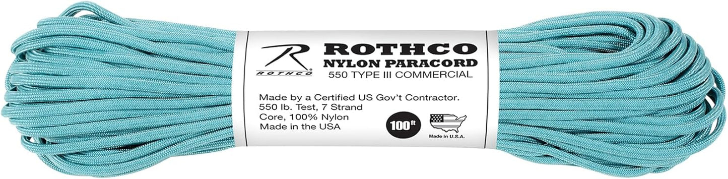 Rothco 550 Nylon Paracord, 100', Charcoal Grey