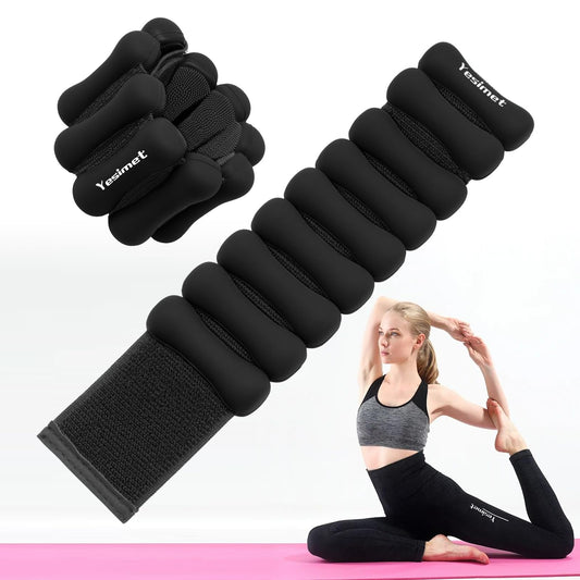 Ankle & Wrist Weights for Women and Men, Wearable Strong Arm & Leg Weights Set of 2 (1Lb Each), Adjustable Wrist Ankle Weights for Home Gym, Yoga, Walking, Running, Dance, Pilates, Cardio, Aerobics