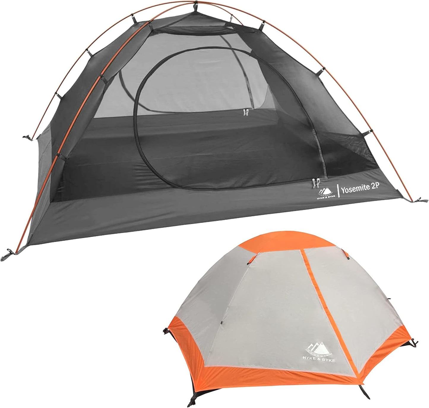 Hyke & Byke Yosemite Hiking & Backpacking Tent - 3 Season Ultralight, Waterproof Tent for Camping w/Rain Fly and Footprint - 2 Person - Lime Green