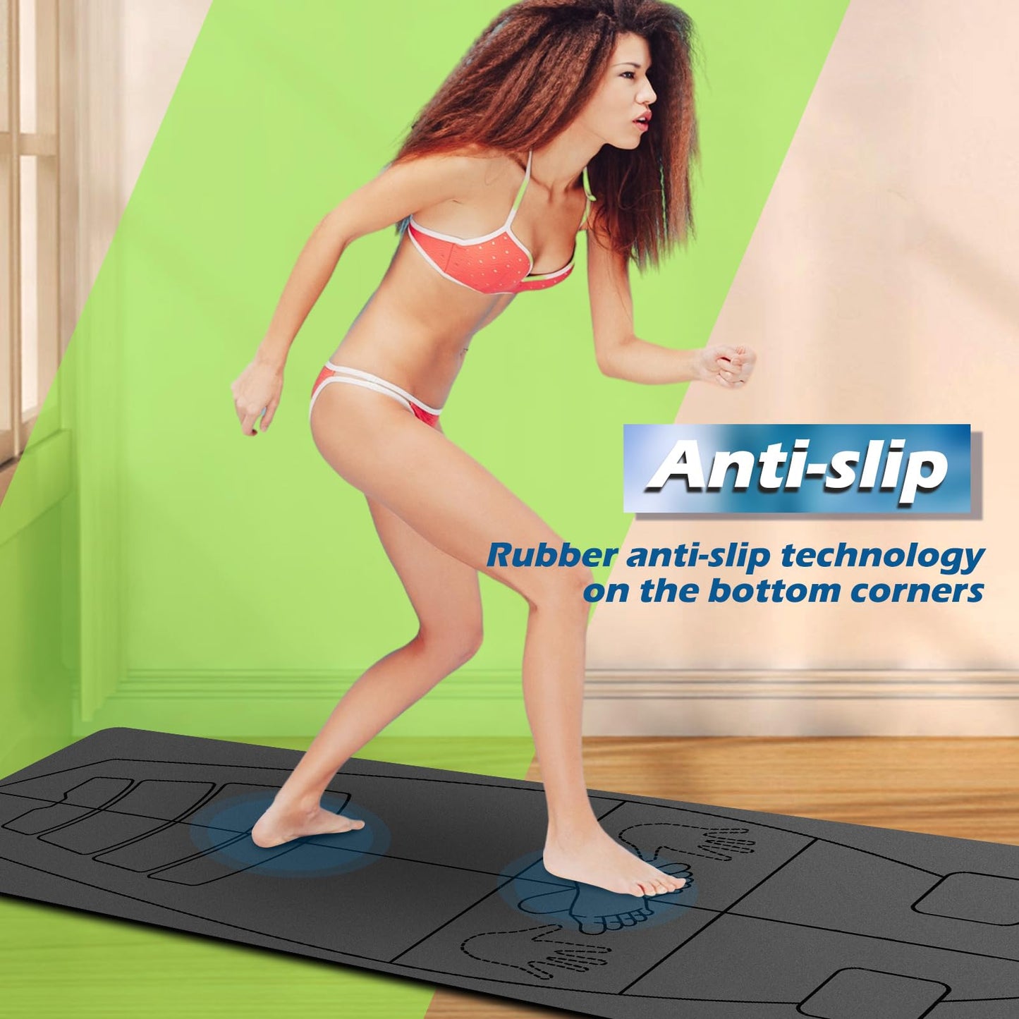 JellyArch 6 x 2.2 ft Surf Mat with Storage Bag Non-slip Rubber Yoga Mat Surf Training Accessories for Women Men Workouts Indoors