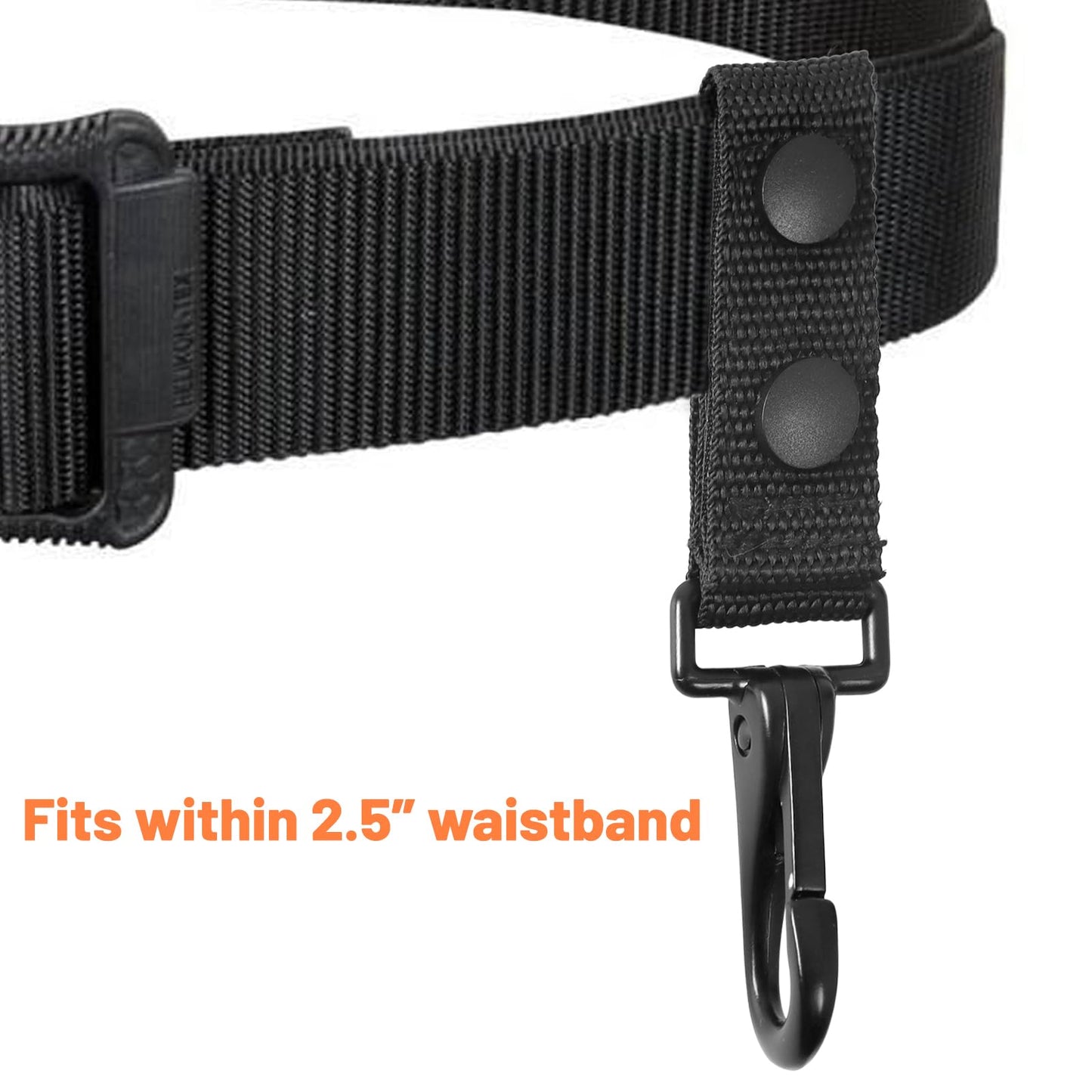 6 Duty Holders and 1 Duty Keychain, Tactical Belt Clips and Nylon Keepers, Elastic Bands for Pants Loops