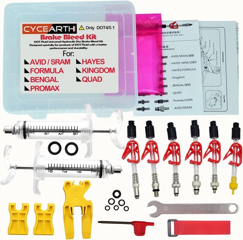 Bicycle Brake DOT Oil Bleed Kit for Avid Sram Code5 Code R Juicy Ultimate Elixir Formula Hayes Bngal Hope Quad Hydraulic Disc Tools
