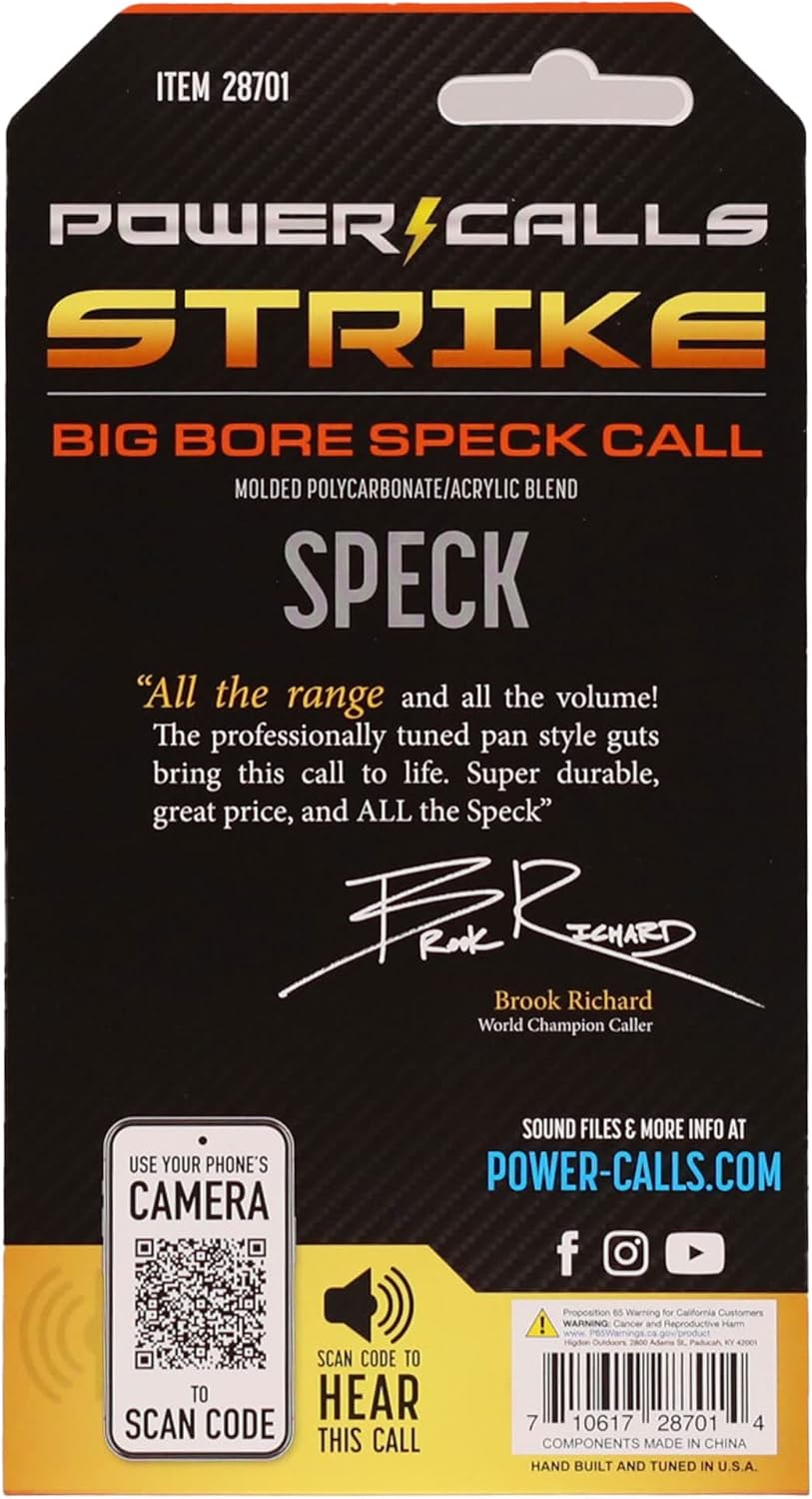 Power Calls: Specklebelly Goose Call, Strike, Stealth Black