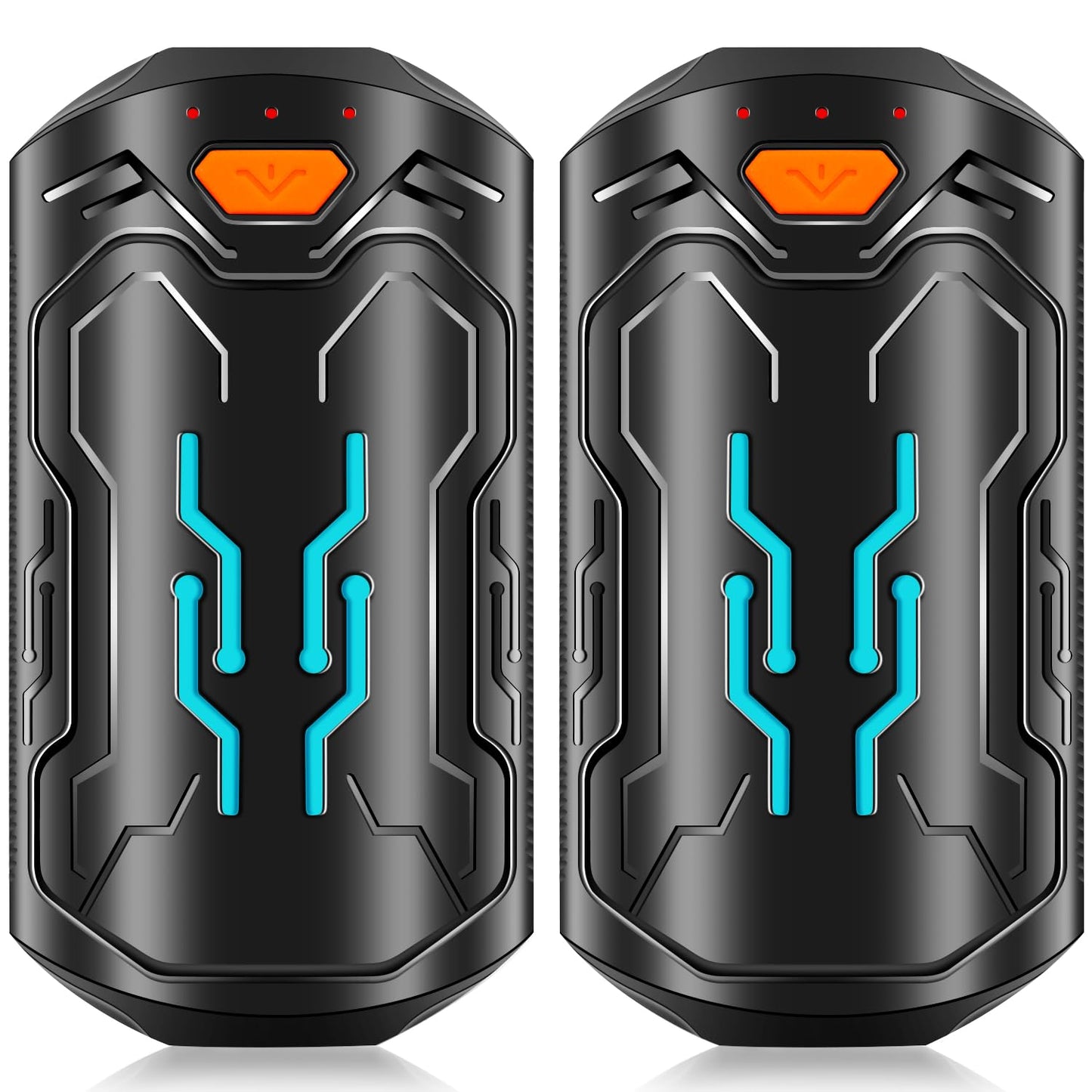 Hand Warmers Rechargeable, 2 Pack 20 Hrs Long Electric Heater, Portable USB Hand Warmer Pocket Heater, Outdoor Smart Safe Heat, Gifts for Christmas, Outdoor, Golf, Hunting, Camping Men Women（Black）