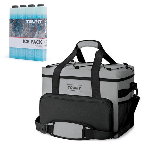 TOURIT Insulated Portable Cooler Bag with Reusable Ice Packs for Coolers Long Lasting