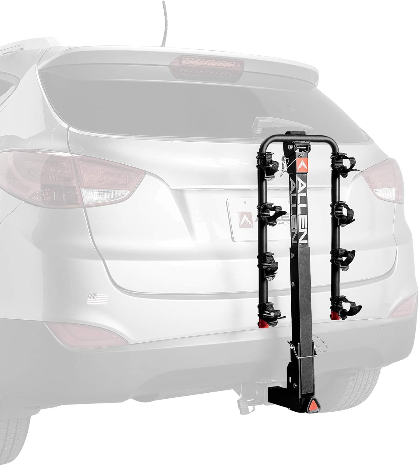 Allen Sports Deluxe Locking Quick Release 4-Bike Carrier for 2 Inch Hitch, Model 542QR, Black