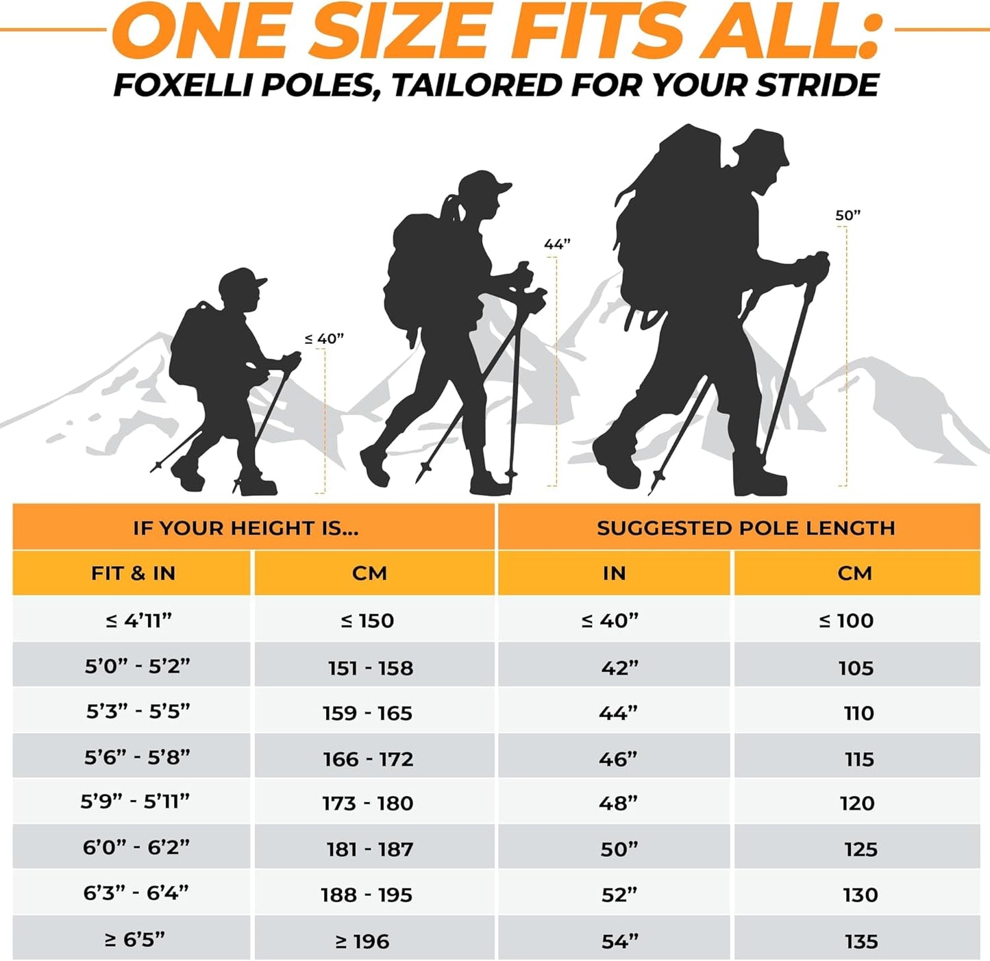 Foxelli Carbon Fiber Trekking Poles – Lightweight Collapsible Hiking Poles with Cork Grips, Lever Locks & All Terrain Accessories