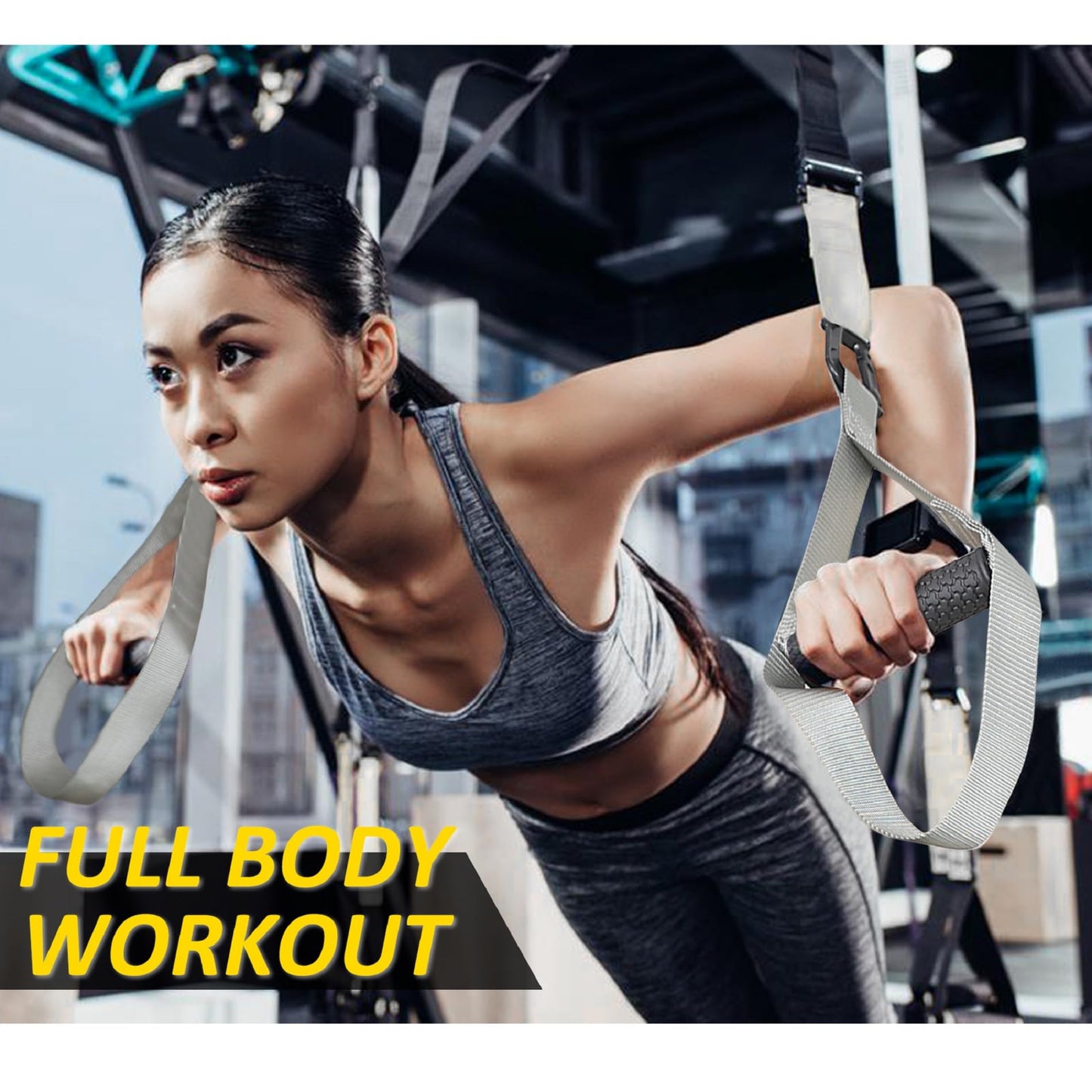 Home Training Kit, Trainer Bands for Home Gym, Travel, and Outdoors, Exercise Straps for Home Gym