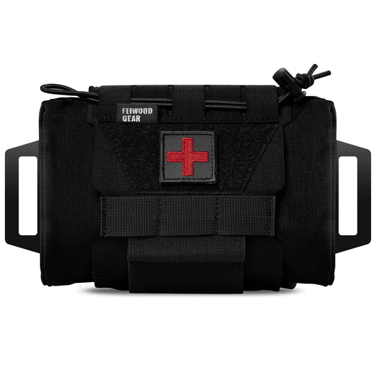 FEIWOOD GEAR Tactical IFAK Pouch,Medical Pouch,IFAK Tear Away Pouch,First Aid Kit Two-Piece System Medical Pouches Emergency Survival Bag for Outdoor Travel Hiking
