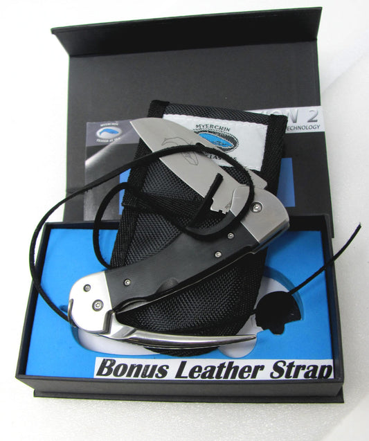 Myerchin Knives Standard Edge BF300 Generation 2 Captain Pro G-10 Professional Series With Bonus Leather Lanyard