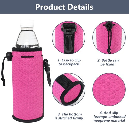 Xumbtvs Water Bottle Sleeves, 3 Pcs Neoprene Insulators Bottle Carrier Holder with Buckles, fits 16-18oz (Colorful2)