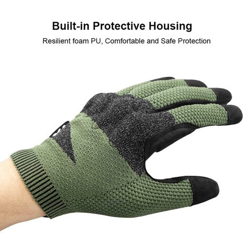 VXW Bike Gloves for Men Full Finger Touchscreen Motorbike Gloves High Protection Cycling Gear for BMX ATV Road Racing(Large)