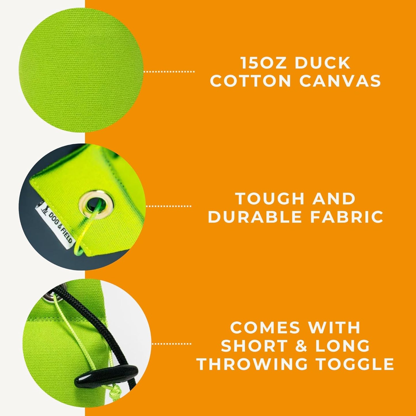 Dog & Field 1lb Dog Training Dummy - Canvas Dummy for Hunting Dogs & Puppy Training. Dog Retriever Training Dummy, Dog Training Bumper, Hunting Dog Accessories, Water Float Dummy
