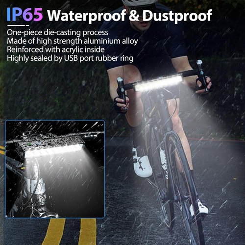 Bike Lights for Night Riding, 1000 Lumen Bike Front Light with Digital Display, USB Rechargeable Bicycle Light, IPX5 Waterproof Bike Headlight for Adult Kid Mountain (1500 Lumen)