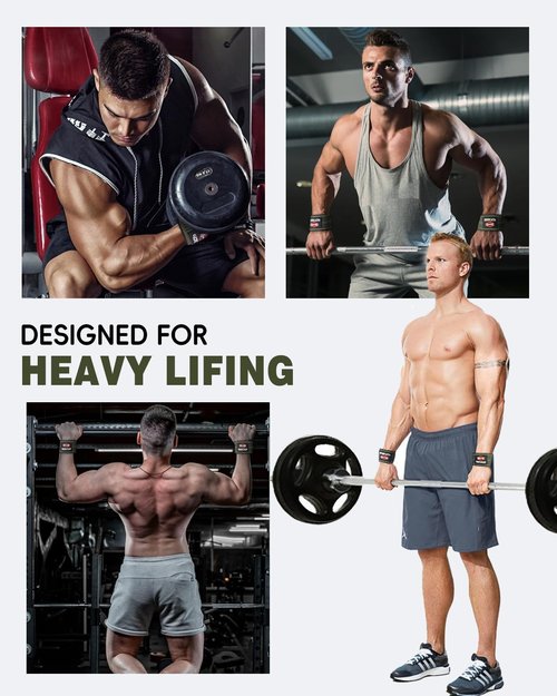 Seektop Wrist Straps for Weightlifting - 25'' Gym Lifting Straps with Breathable & Anti-Slip Suture, Safty Wrist Wraps for Workouts, Bodybuilding, Powerlifting, Strength Training, Men & Women(1 pair)