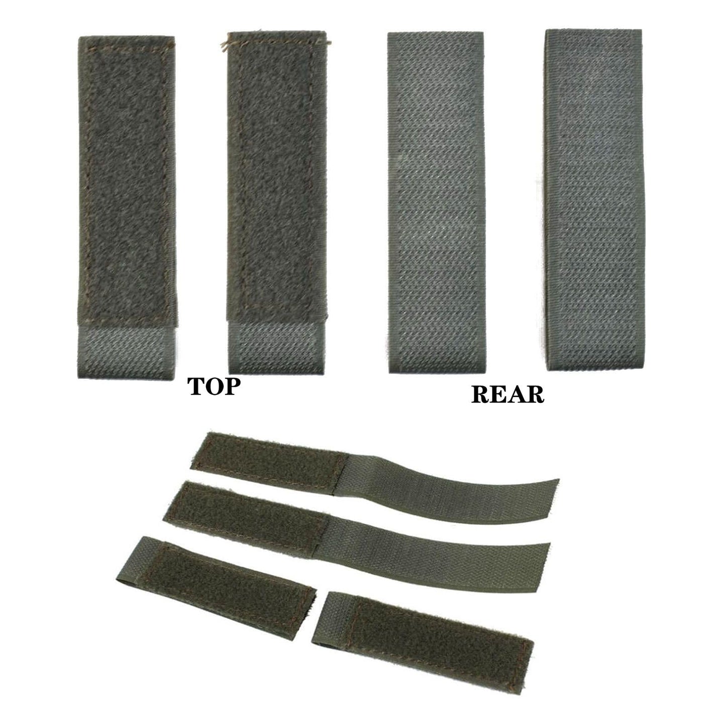 JFFCESTORE Hook&Loop Adapter Strips Tactical Morale Patches Panel Molle Strips Attachment for Tactical ID Patches Badges and Insignia Patches (Green)