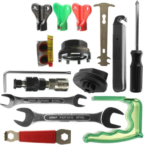 BIKE HAND 37pcs Bike Bicycle Repair Tool Kit with Torque Wrench - Quality Tools Kit Set for Mountain Bike Road Bike Maintenance in a Neat Storage Case