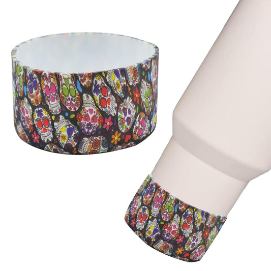 Gliquran Skull Protective Silicone Boot for Stanley Quencher H2.0 40 30 20 oz & IceFlow Flip 30 20 oz,Punk Water Bottle Boots Accessories