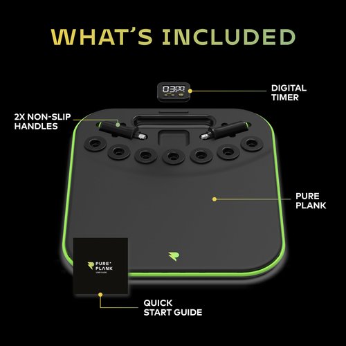 Pure Plank Core Trainer Balance Board - Enhanced Stability, Full-Body Workout, Dynamic App Integration, Sleek Design, and Durable Material, Pure Fitness Boost Your Core Strength