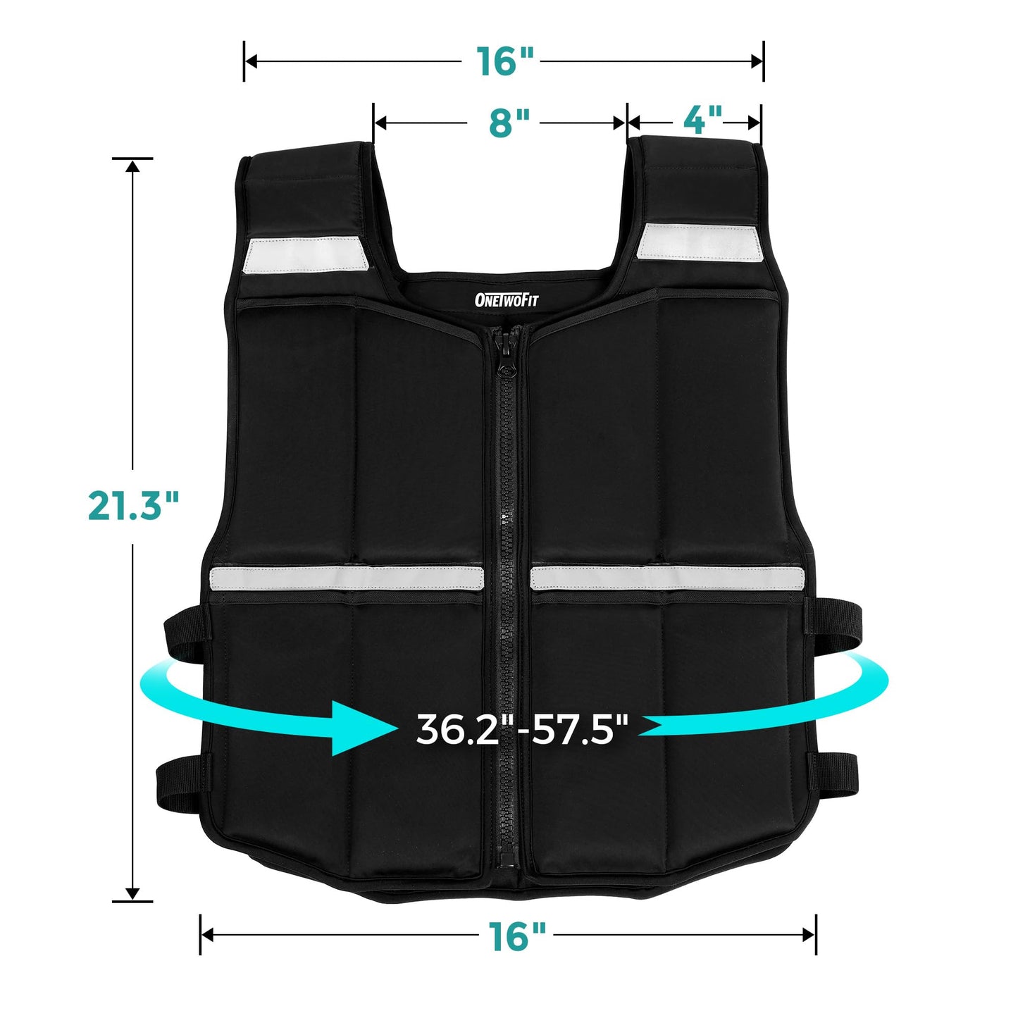 Adjustable Weighted Vest Men 2-35 lbs/2-45 lbs, Rucking Vests for Walking with Zipper/16pcs Silicone Weights, Strength Training Workout Vest for Running Walking GYM Home, Removable Reflective Strips