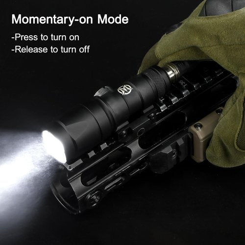rdzzwxw Remote Pressure Switch for M300 M600 Scout Weapon Light, with Replacement Tactical Flashlight Switch Mount Set for 20mm Picatinny Rail/Mlok/Keymod Rail, Momentary Mode
