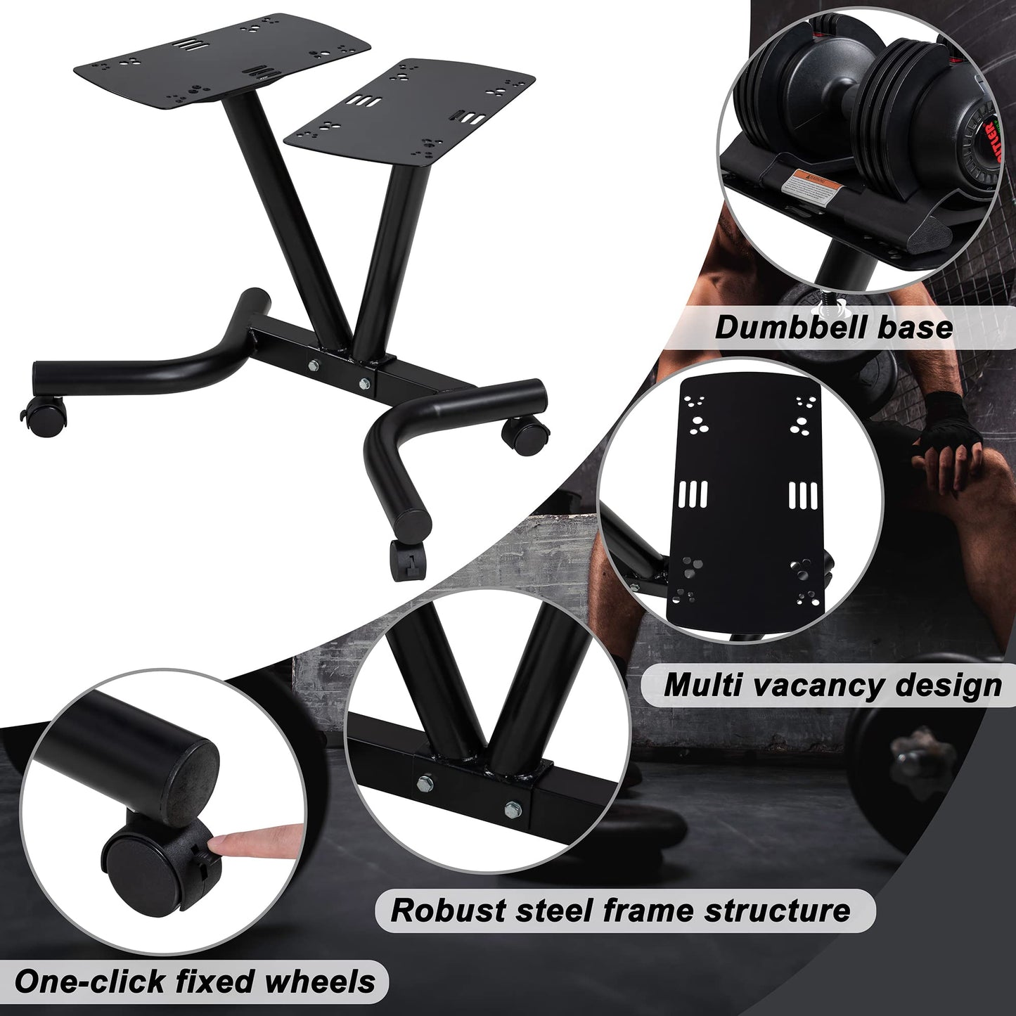 ALTLER Adjustable Dumbbell Stand Fitness Dumbbell Rack & Weight Rack for Home Gym Set