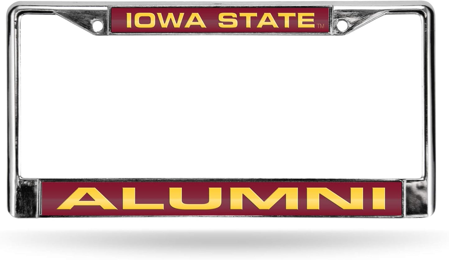 Rico Industries NCAA Unisex-Adult Laser Cut Inlaid Standard Chrome License Plate Frame