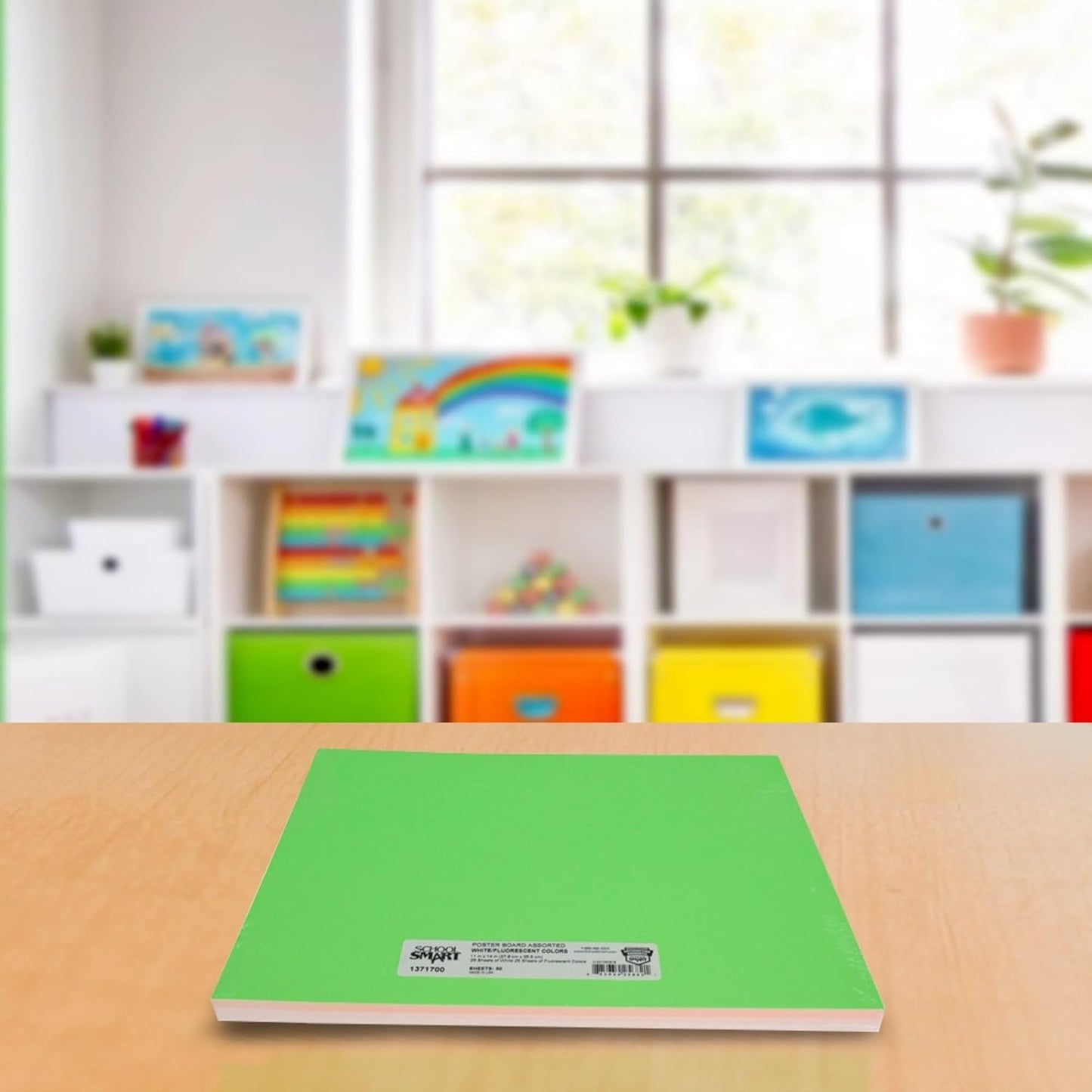 School Smart Poster Board, 11 x 14 Inches, White, 25 Count (Pack of 1) - 1371698