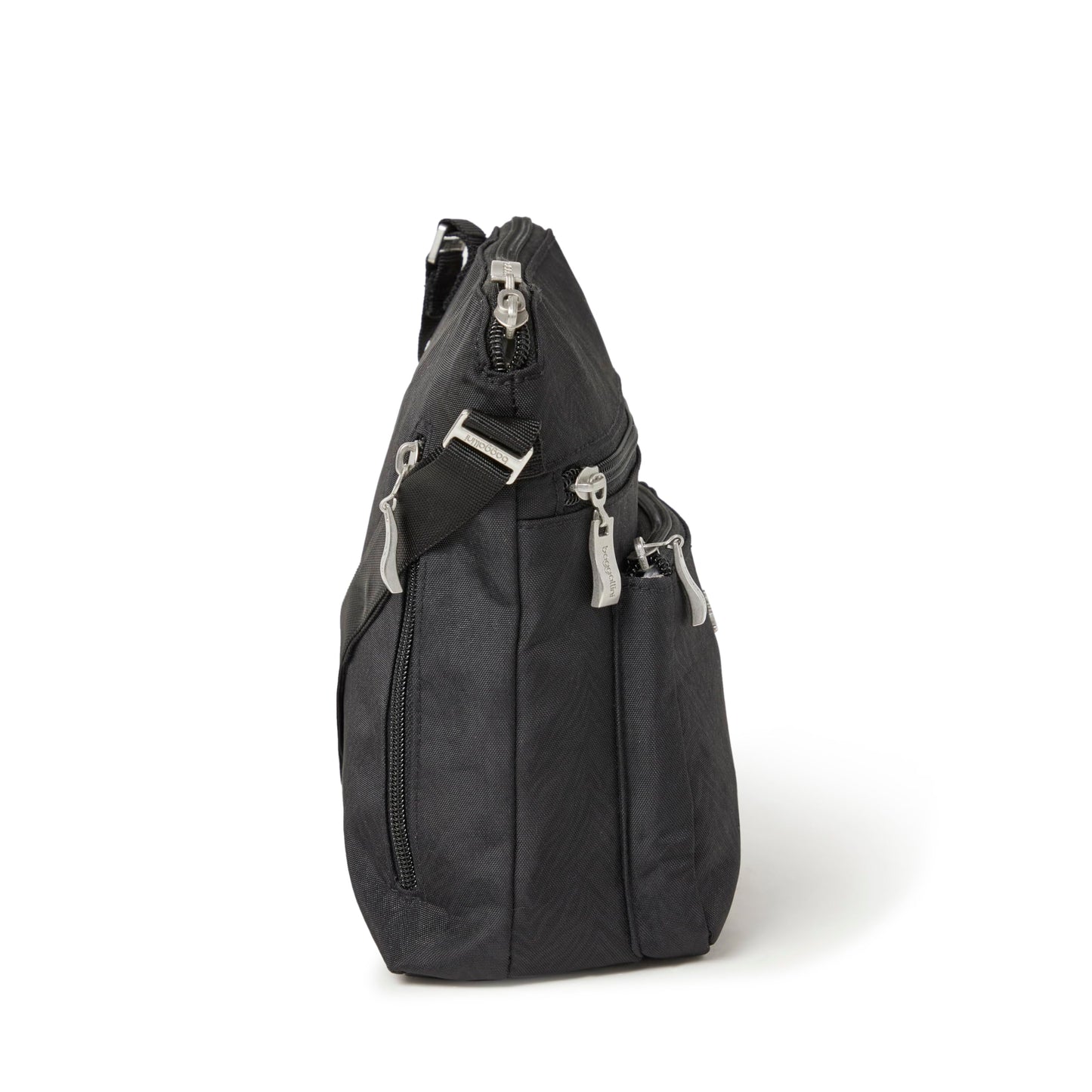 Baggallini Women's Pocket Crossbody, Black Zebra