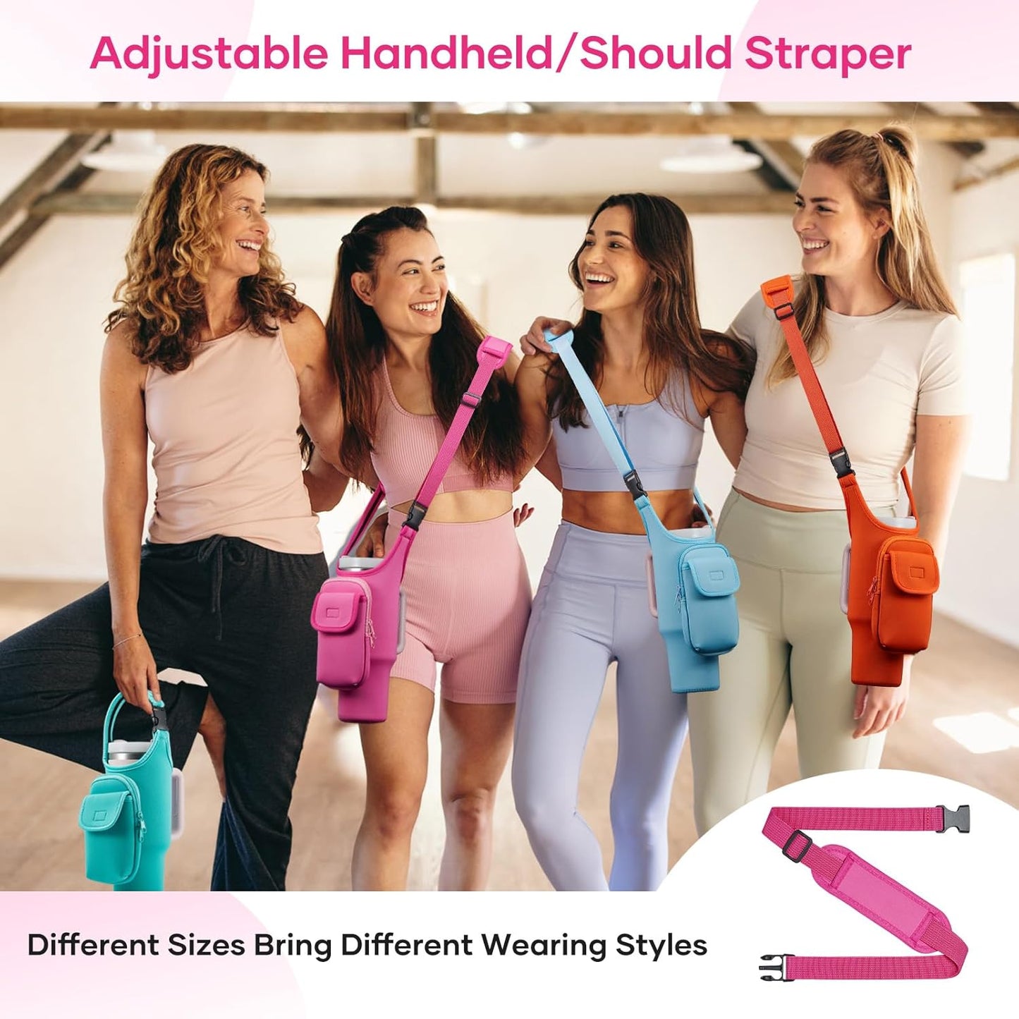 Insulated Neoprene Carrier Bag for Stanley 40/30oz Tumbler | Phone & Flap Pockets