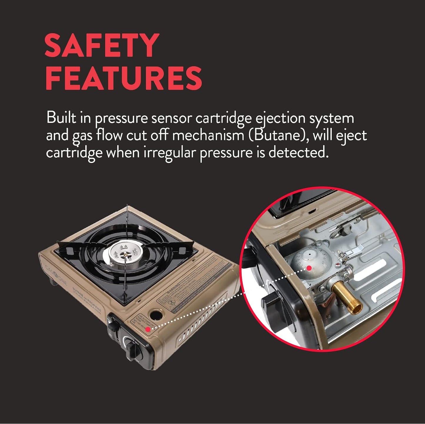 Gas One GS-3400P Propane or Butane Stove Dual Fuel Stove Portable Camping Stove - Patented - with Carrying Case Great for Emergency Preparedness Kit