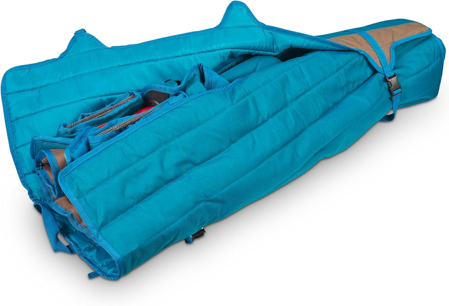 Kelty Deluxe Lounge Chair – Folding Outdoor Camp Chair, Insulated Cupholders, Customized Recline, Steel Frame, Padded Roll Storage, 2024 (Deep Lake)