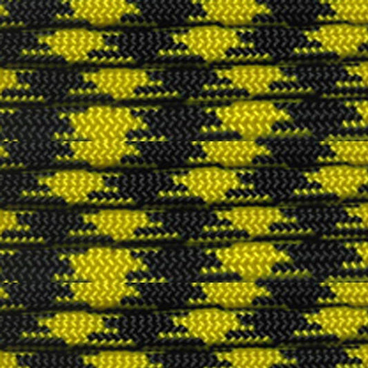 Paracord Planet 100 Foot Hanks of 550 Type III 7 Strand Paracord (Black & Yellow 100 Feet)