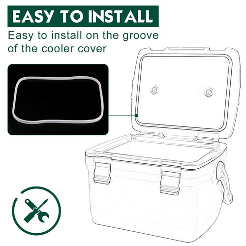 lasuroa 3pcs Cooler Box Sealing Rings, Silicone Cooler Lid Gasket Replacement Part Accessories Compatible with Stanley 16 QT Cooler Box