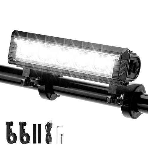 BicycleStore Bike Front Light, 5 LED 2800 Lumen LED Bicycle Lights 6600mAh Waterproof Mountain Road Bike Lights with 5 Modes, USB Rechargeable Super Bright Cycle Safety Headlights Bicycle Accessories