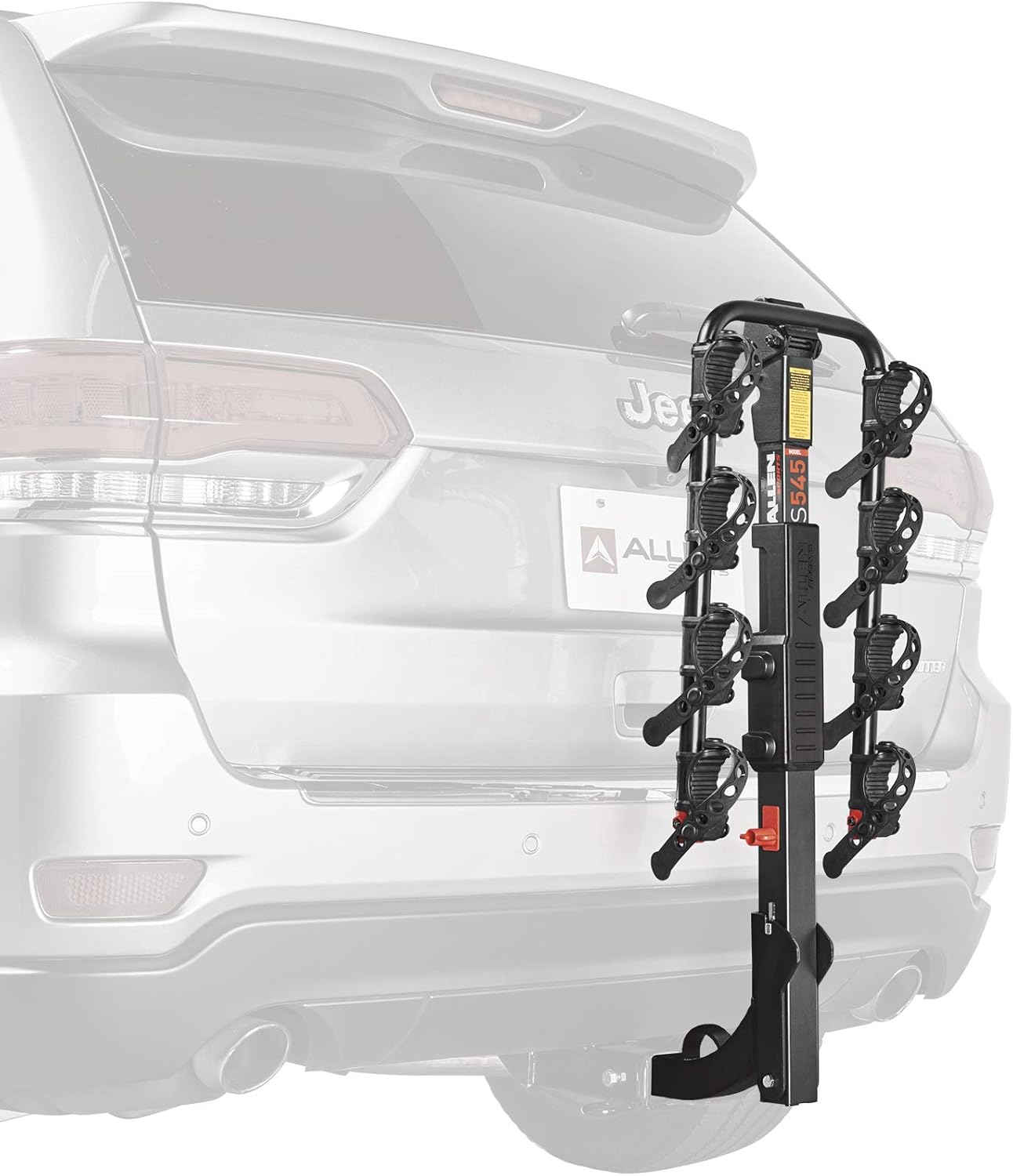 Allen Sports Deluxe Locking Quick Release 4-Bike Carrier for 2 Inch Hitch, Model 542QR, Black