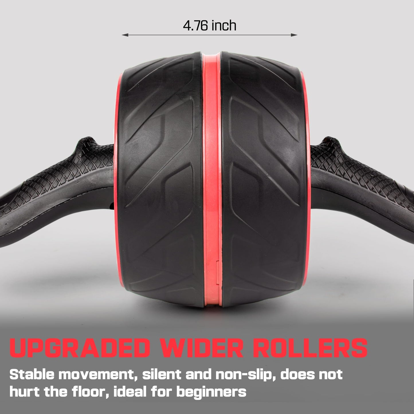 Ab Roller Wheel with Knee Pad Mat,Automatic Rebound Abdominal Wheel Abs Workout Equipment,Home Gym Equipment,No Noise Ab Wheel for Men&Women Abdominal