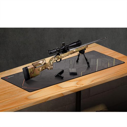 Sgreatiny 43"x 16" Large Gun Cleaning Mat,Work mat,Double Thickness Anti Slip Pads,Table-gripping Gunsmith Mat,Protective Workbench Mat,Rifle,Pistol,Shotgun Cleaning Mat for Gun Cleaning Kits